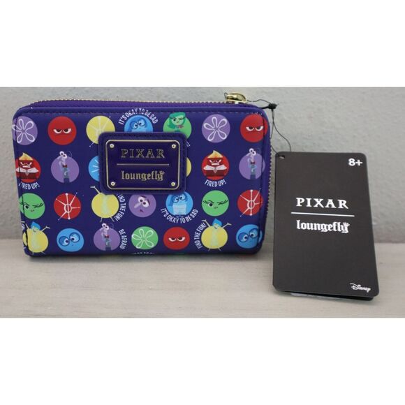 Loungefly WDWA2051 Disney’s Pixar Inside Out Allover Character Emotions Wallet - Picture 1 of 7